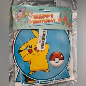 Pokémon Happy Birthday Banner Pikachu